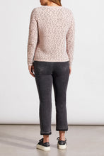 Load image into Gallery viewer, Tribal Textured Knit Crewneck Sweater in Sepia Rose
