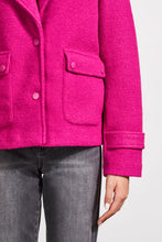 Load image into Gallery viewer, Tribal Snap Front Closure Peacoat in Deep Magenta
