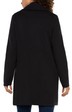 Load image into Gallery viewer, Liverpool Black Long Sleeve Open Front Shawl Sweater Coatigan
