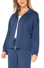 Load image into Gallery viewer, Liverpool Zip Up Funnel Neck Jacket in Prussian Blue
