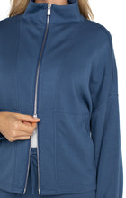 Load image into Gallery viewer, Liverpool Zip Up Funnel Neck Jacket in Prussian Blue
