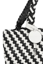 Load image into Gallery viewer, Ilse Jacobsen White Sugar with Black Tote Bag
