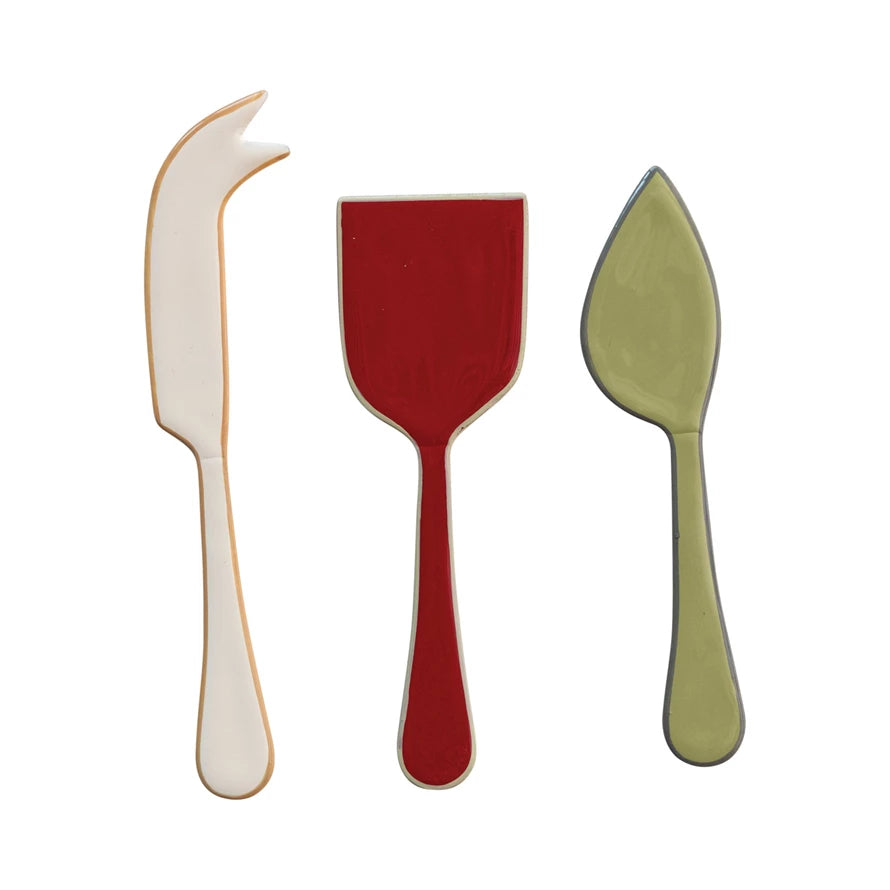 Red, Green & Cream Cheese Servers