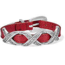 Load image into Gallery viewer, Brighton Kriss Kross Etched Bandit Bracelet Red
